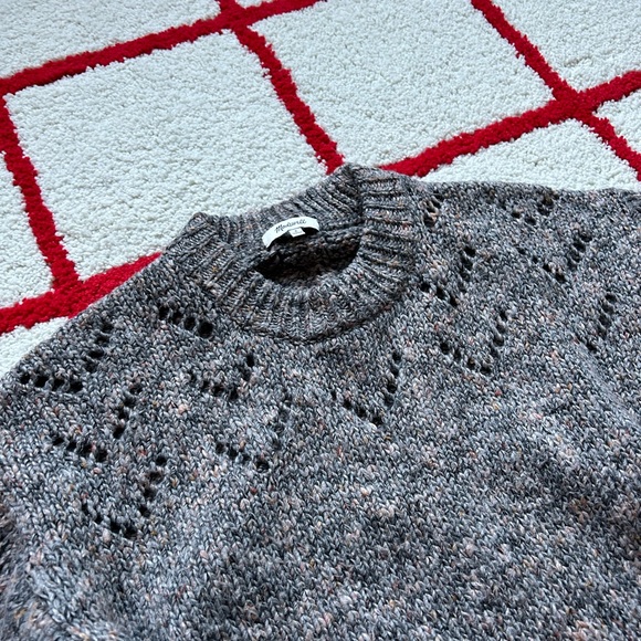 Madewell Open Stitch Pullover Oversized Wool Blend Sweater - Picture 5 of 6
